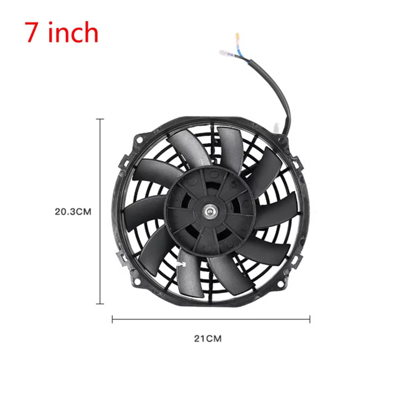 Ventilador Radiador Para 7 9 10 12 Pulgadas 12V 80W 2100RPM