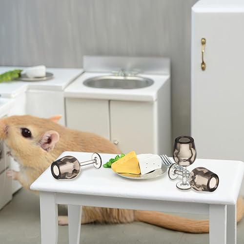 Miniatura 6 de Toddmomy Copas de muñeca mini de vino, 10 piezas de copas de vino en miniatura para casa de muñecas 1 12 para niños, juguetes de cocina, accesorios