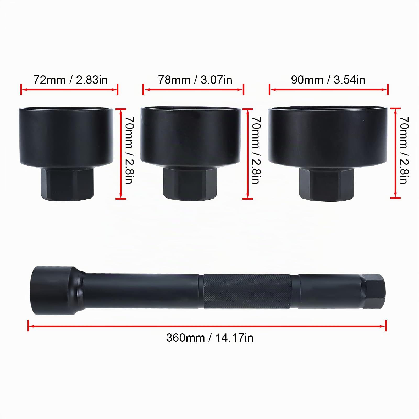 FreeTec Spurstangen Axialgelenk Werkzeug, 30-45 mm Universelles Spurstangengelenk Spurstangenkopf Schlüssel Abzieher Werkzeug, Axialgelenk Werkzeugsatz mit Rollen für die Autoreparatur (Blau)