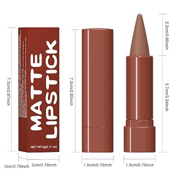 Warm Brown Lip Liner,LongLasting Matte Lipstick,Cone Tip lipliner Pencil