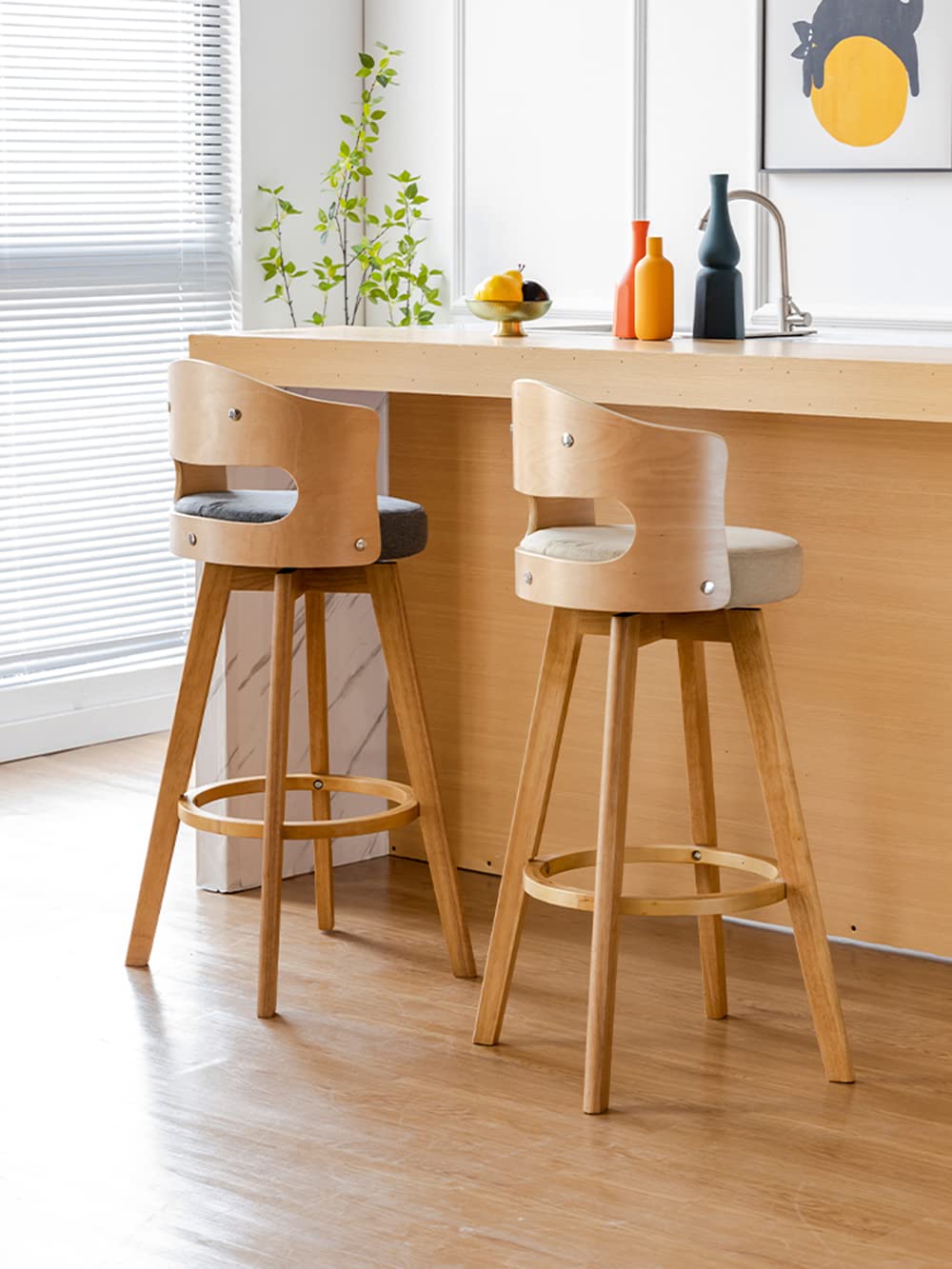 Amazon｜カウンター高さ77cm 回転ファミリースツール バースツール