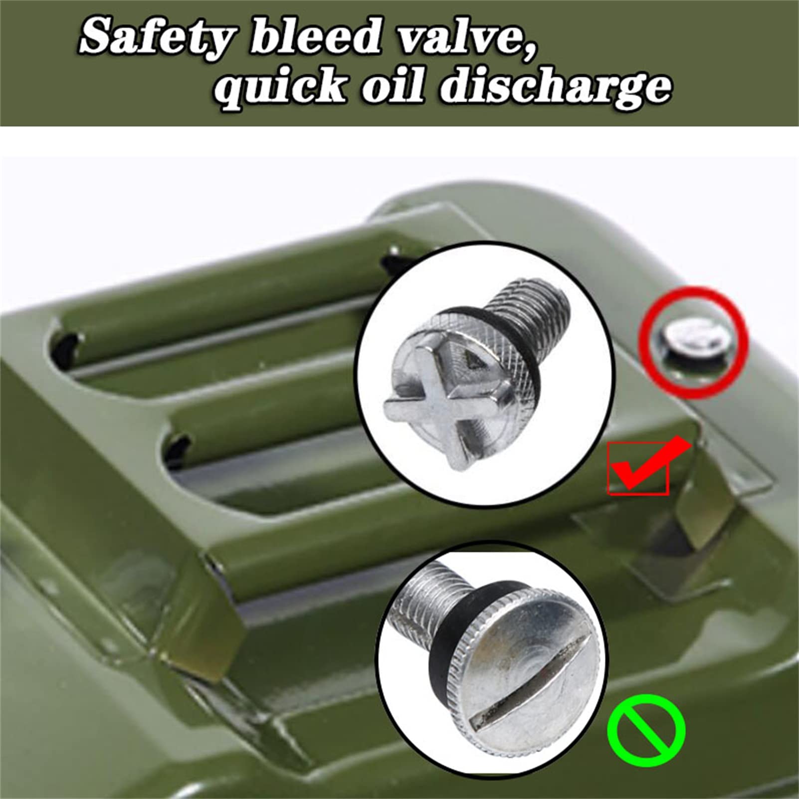 Recipientes para gasolina Cabeza de combustible con pico flexible, latas de combustible de combustible de combustible, combustible, combustible, combustibles, automóviles de gasolina, camiones, equi