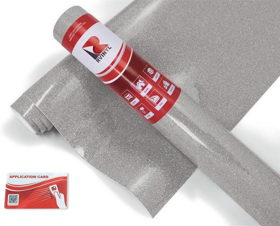 Avery Dennison SC950 Supercast Cut Vinyl in Ultra Metallic Ultra Silver 877-M Graphic Film - 2ft x 2ft - Sheet Roll for Decals, Stickers and Signs