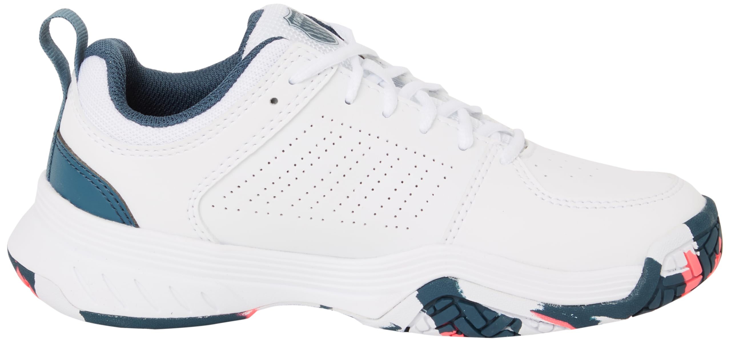 K-Swiss Court Express 2, Tenis Shoe, White Stargazer Neon Blaze, 32.5 EU