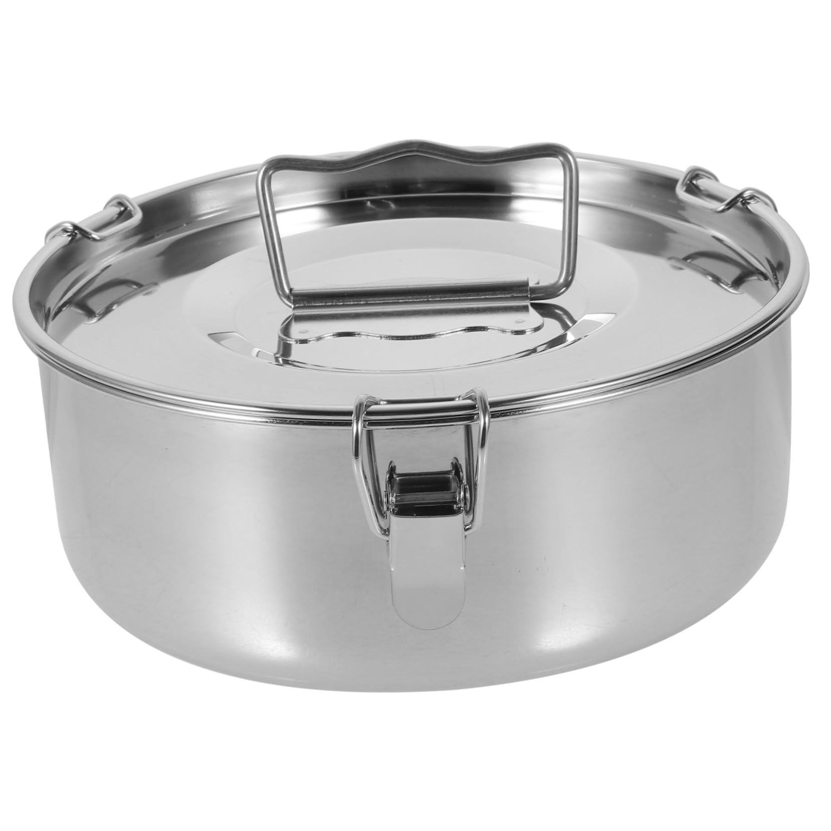 Molde para Flan de Acero Inoxidable con Tapa y Mango para Hornear | Recipiente para Flan, Uso en Vaporera de Alimentos, Acabado Plata, Apto para Maíz y Arroz