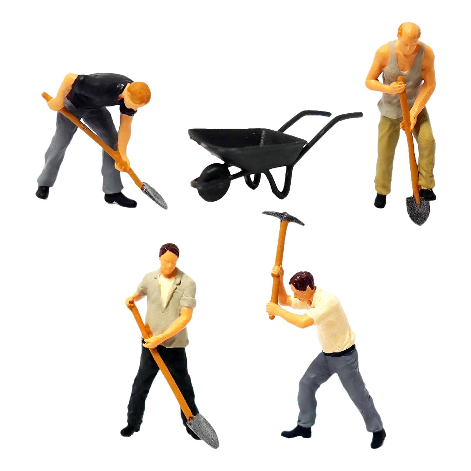 Perfeclan 1/87 Painted Figurines, Tiny People Mini People Model for Diorama Display Miniature Scenes, 1:87