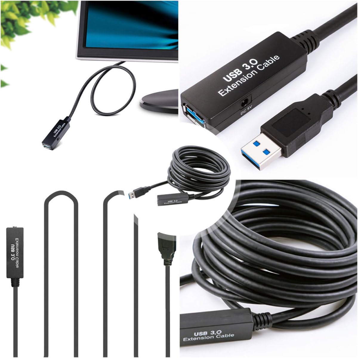 Verlängerungskabel Stabiles Usb-datenkabel mit Trilaminarem Schutz Kompatibel für Maus Tastatur Langlebiges Kunststoff-kupfer-material Zuverlässige Signalübertragung