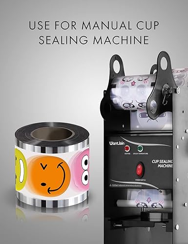 Miniatura 4 de WantJoin Película de sellado de tazas Película de sellado de tazas de té Película selladora de tazas 3.543-4.134 in 3000 tazas para vasos de
