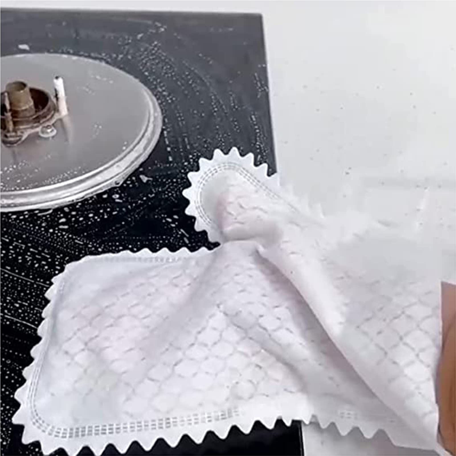 Guantes de Limpieza de Escamas de Pescado no Tejidos Reutilizables Lavables Electrostáticos para Eliminar el Polvo Paño de Limpieza de Microfibra para Ventanas, Vidrios,60pcs