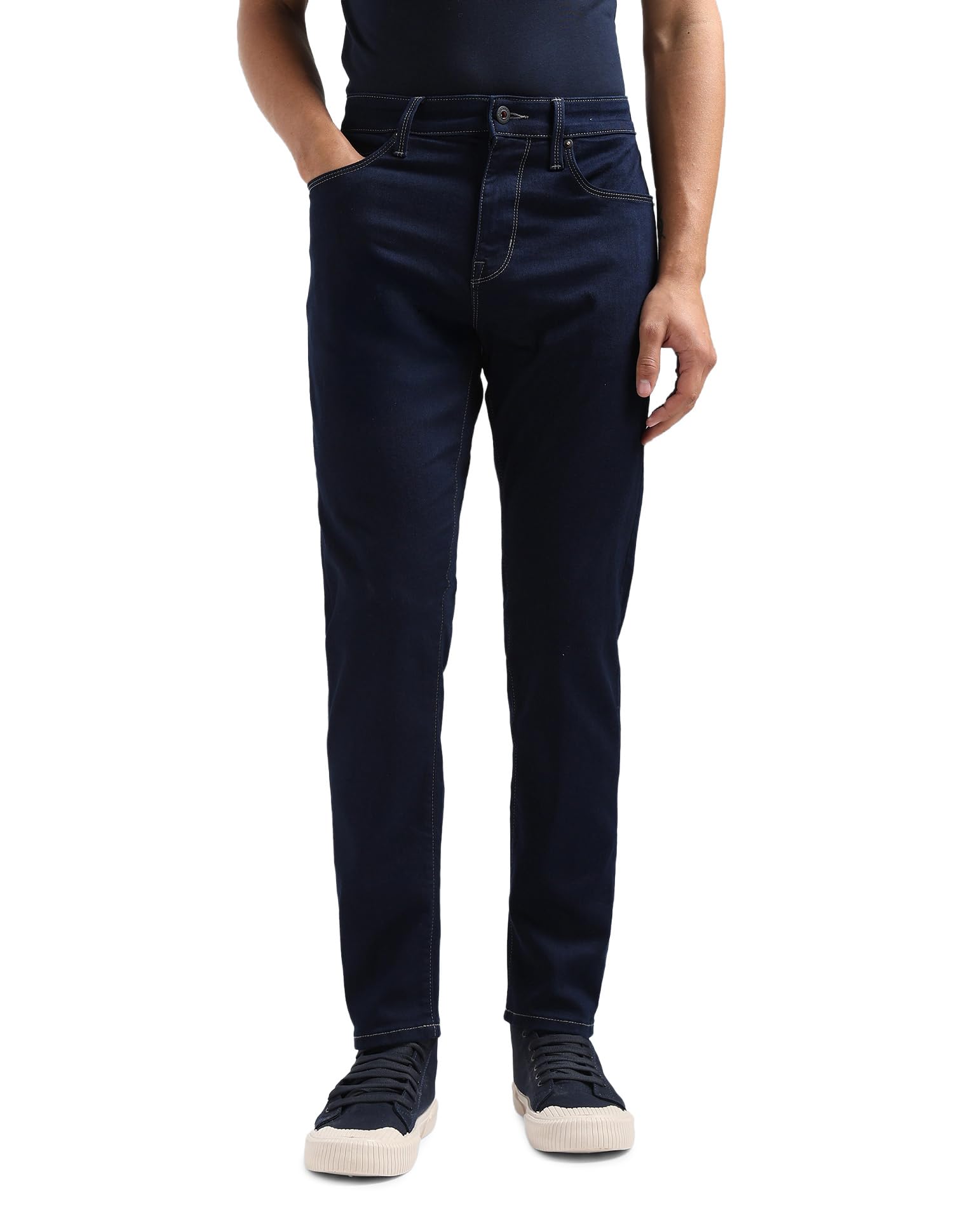 Men's Slim Tapered Fit Jeans| Solid | Mid Rise | Stretchable | Jeans for Man-image-37