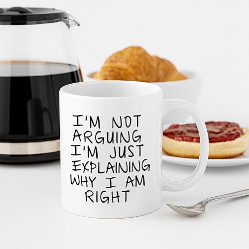 Miniatura 4 de Joyful Moose Taza de café con texto en inglés "I'm Not Arging I'm Just Explaining Why I Am Right"