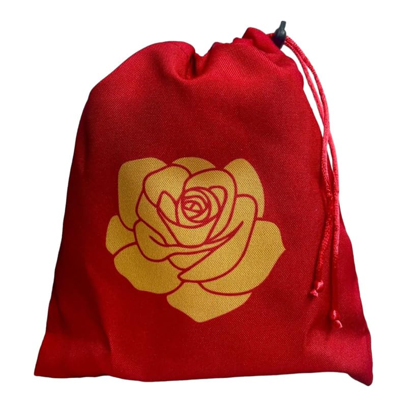 META ATACADO, Estojo Tarot Baralho Rosa Cigana Tecido 20x19cm-Escolha Cor Cor:Vermelho Rosa Dourada