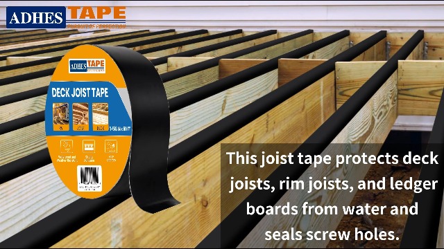 Image of ADHES Deck Joist Tape, 4 inch x 50' Weather Resistance & Waterproof Butyl