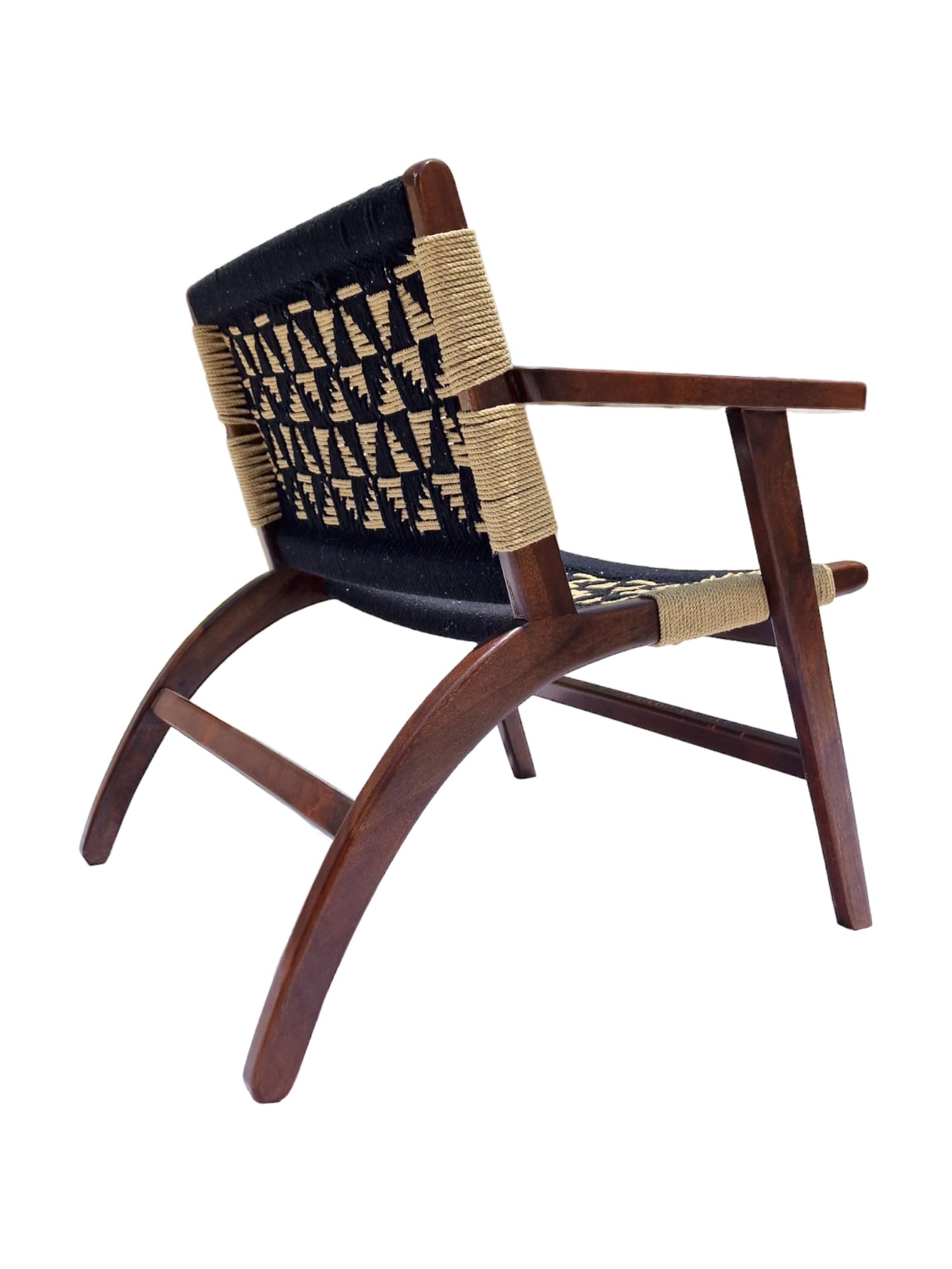 IMPREXIS STORE Wooden Hand-Wove Chair with armrest use for Office/Cafe/bar/Home etc. 1