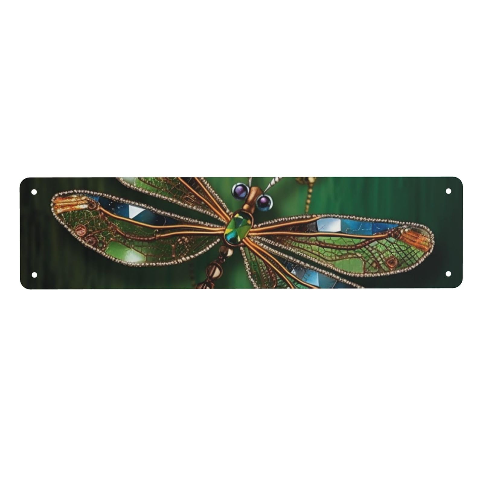 Vintage Metal Tin Signs Retro Garage Signs Stylish Wall Art Plaques for Home Decor Unique Poster 4x16 Inch Jewel dragonfly Metal Sign Outdoor Wall Decorations Gifts