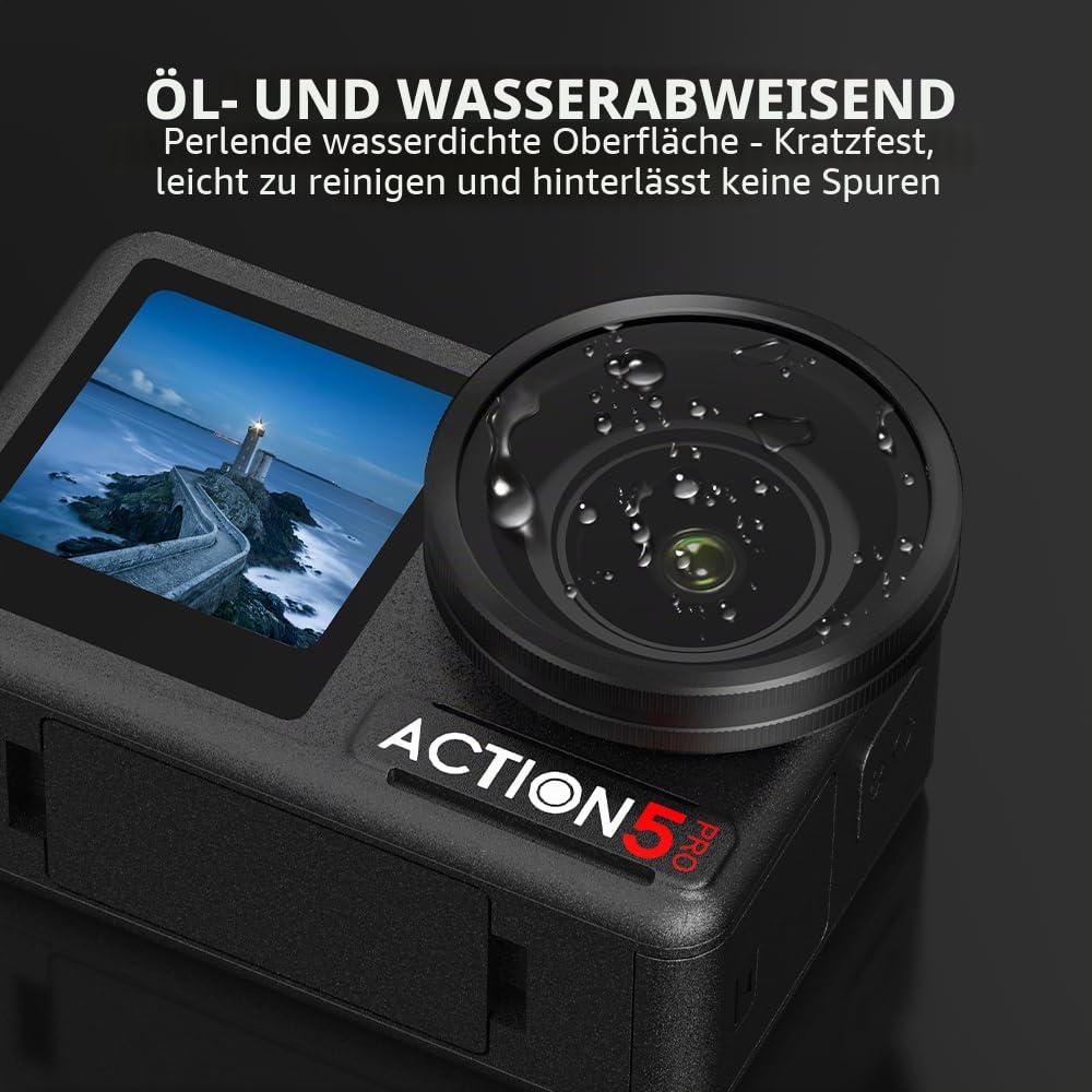Weitwinkelobjektiv für DJI Osmo Action 5 Pro – 180° Ultra-Weitwinkel, zweilagig beschichtet, kratzfest, leicht & kompakt mit Gewindehalterung