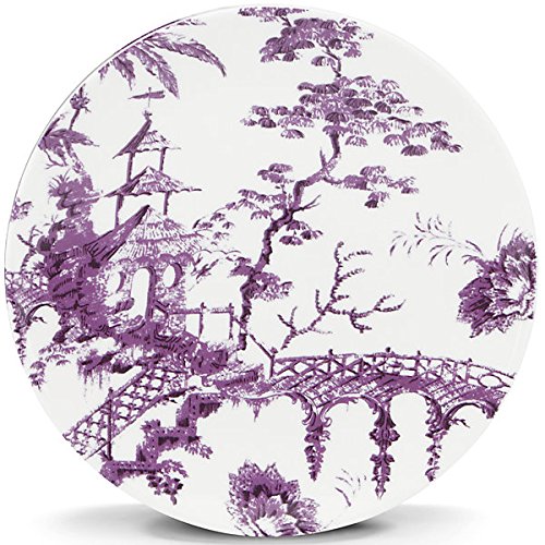 SCALAMANDRE BY LENOX TOILE TALE AMETHYST Accent plates set of 4