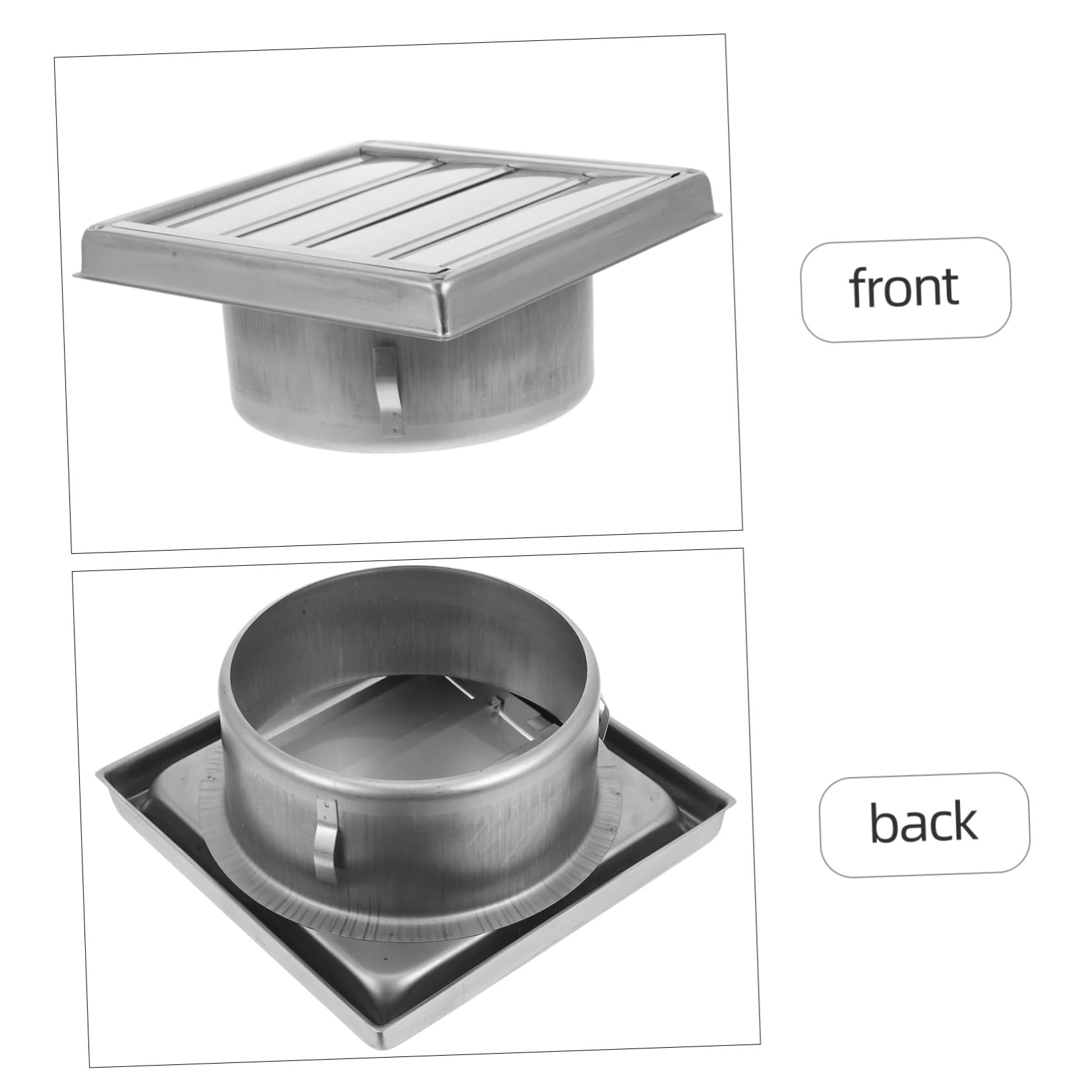 SEWACC Rejilla de Ventilación de Acero Inoxidable con Malla y Louvers Ajustables Cubierta Resistente la Lluvia para Pared Exterior Hogar Oficina y Baño Protección Contra Humedad y Flujo