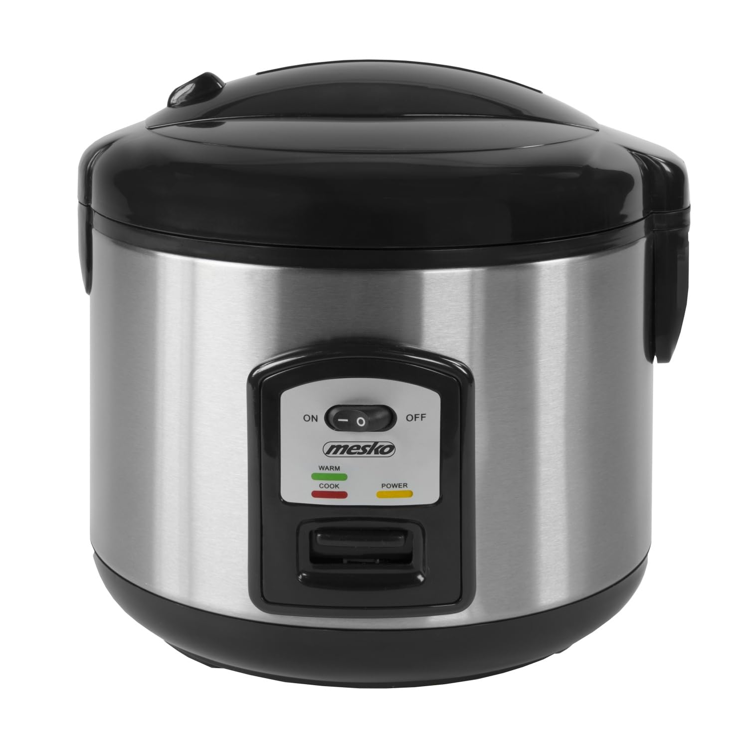 Mesko MS6411 Arrocera Eléctrica 1,5 Litros Vaporera Rice Cooker, Función Mantenimiento de Calor, Arroz Hervido, Sushi, 8-10 Raciones, Cocina al Vapor, Antiadherente, Acero Inoxidable, 1000W