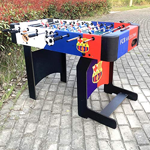 Rally and Roar Folding Faux Wood Foosball Table, Sports Arcade Soccer, for Pub Game Tournament - Kids and Adults - Bar Games (Blue)