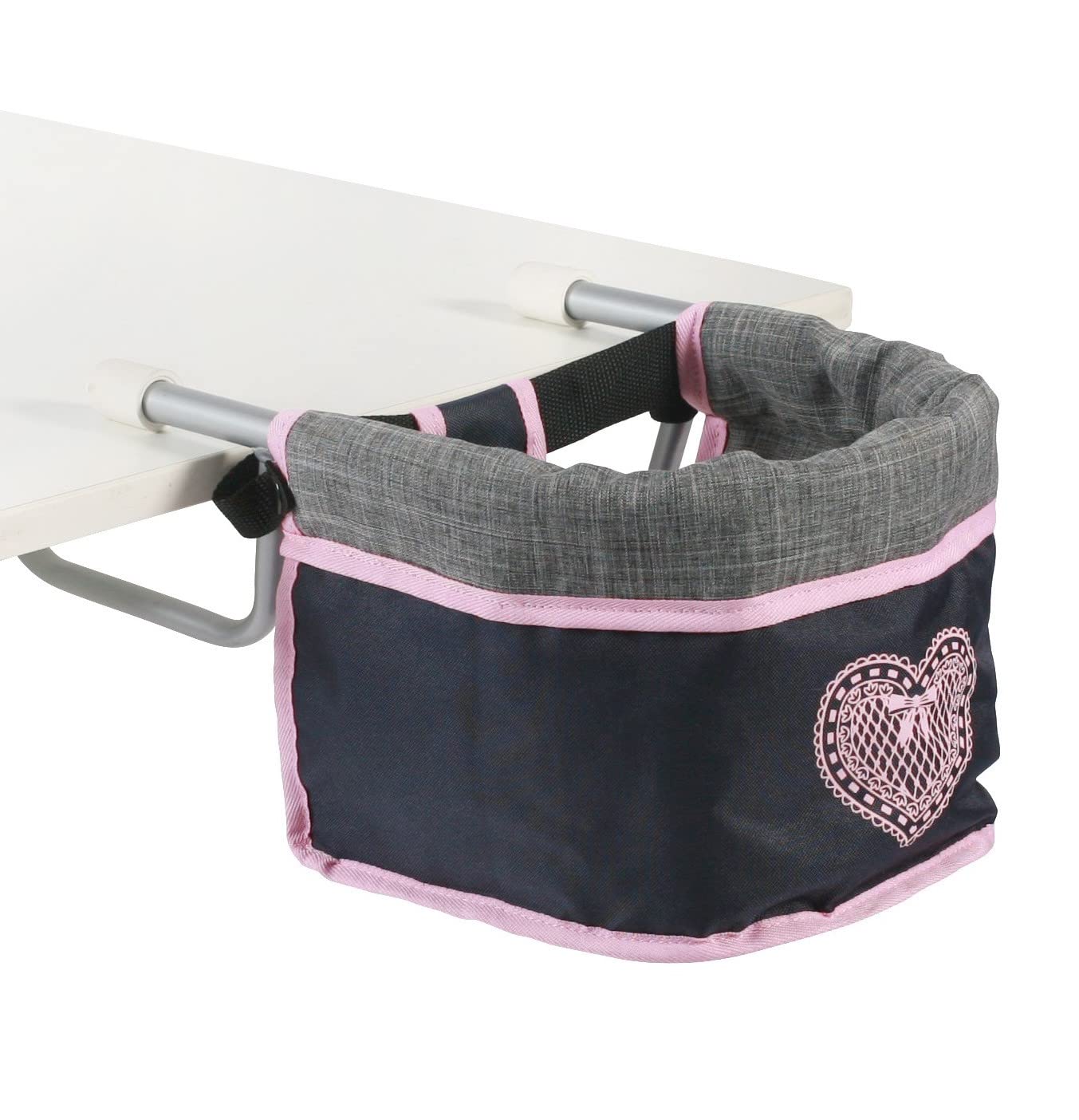 Bayer Chic 2000 735-26 Doll's Table Seat, Melange Grey, Navy