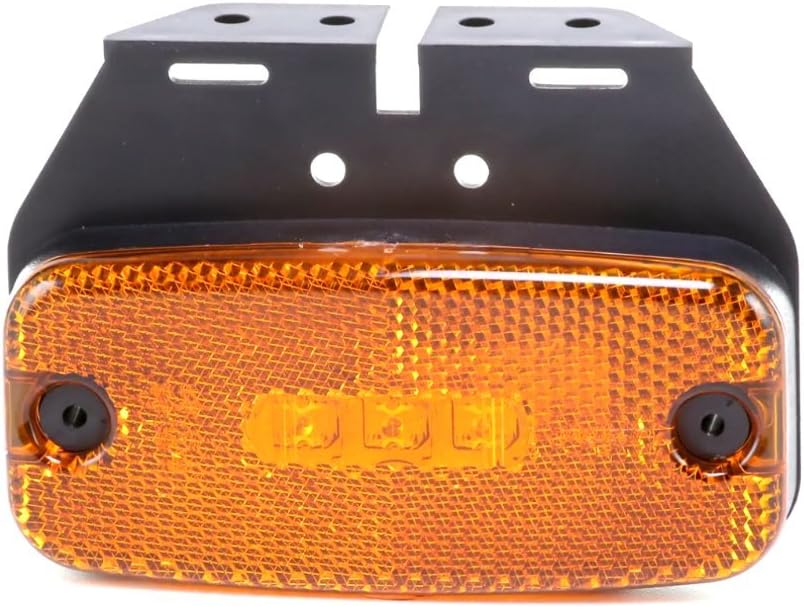 HELLA Feu Latéral LED Jaune 964295-081 – 12V, Montage Saillie/Adhésif, 2 Fonctions, Homologué ECE G/D