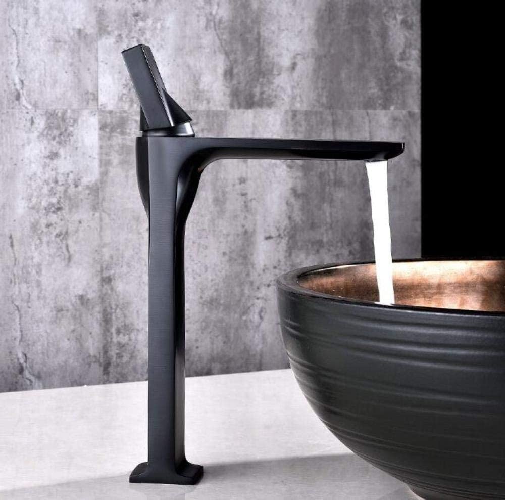 Robinet lavabo contre les traces d'eau avec mitigeur noir mat
