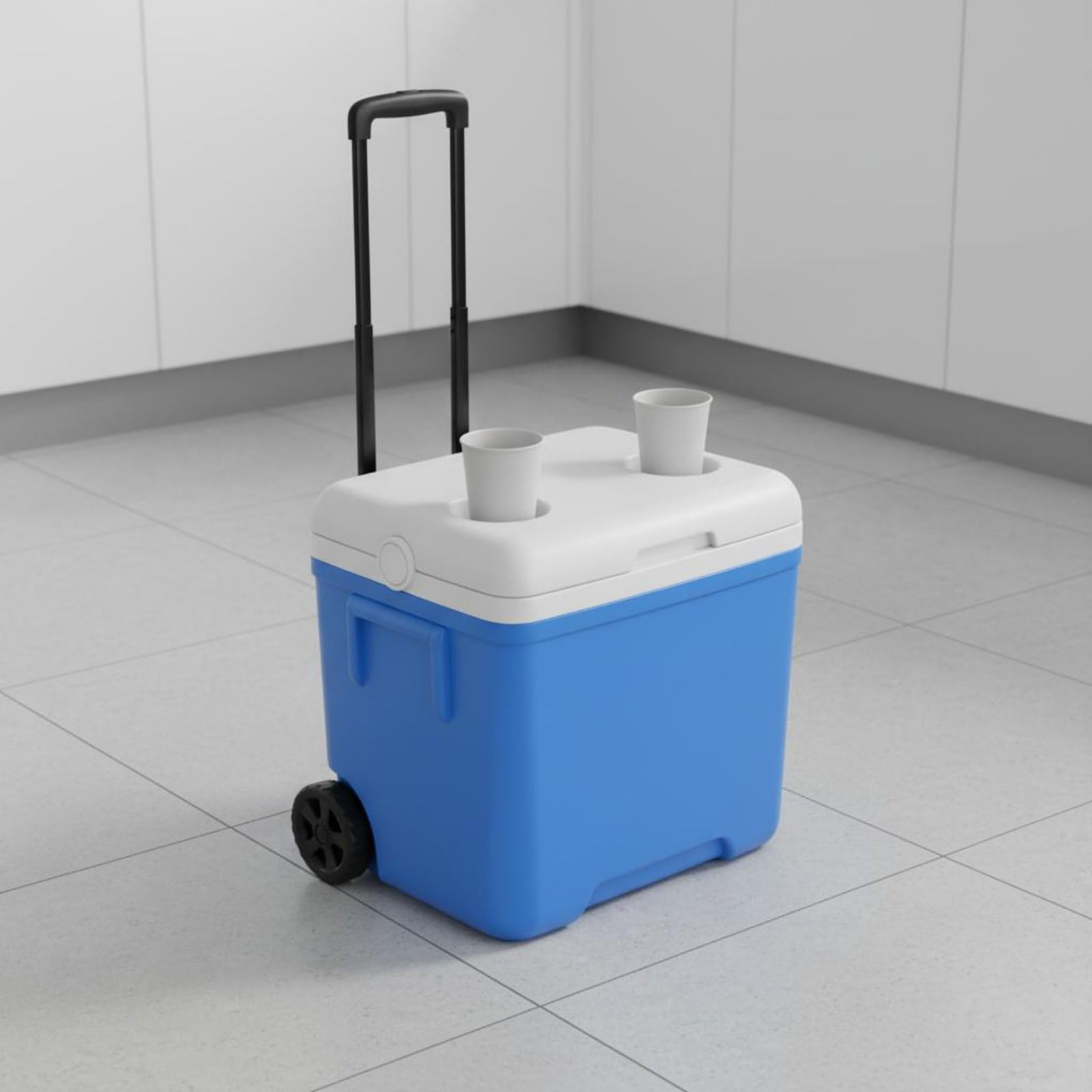 Roller Carrello Frigo Portatile Borsa Termica Ghiacciaia Isolata con Schiuma PU Spessa E Materiale per Uso Alimentare Struttura Durevole Adatto a