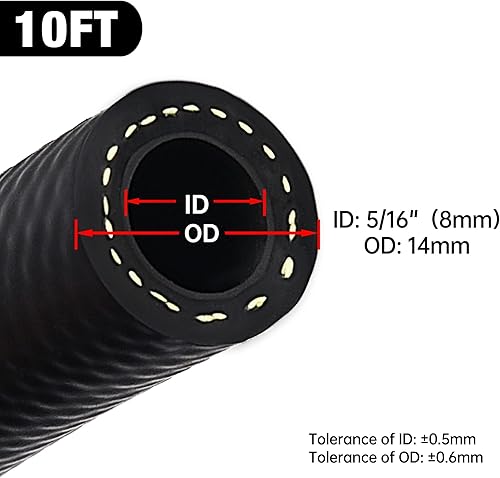 Miniatura 17 de EVIL ENERGY Manguera sumergible E85 de combustible de 5/16" en línea SAE 30R10 del tanque para los sistemas de combustible automotrices 1FT 300PSI