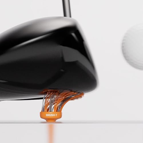Miniatura 7 de BRUSH T - Camisetas de golf de plástico de alta calidad, color naranja, tamaño 2.4 pulgadas, diseño innovador irrompible, altura constante, regalo