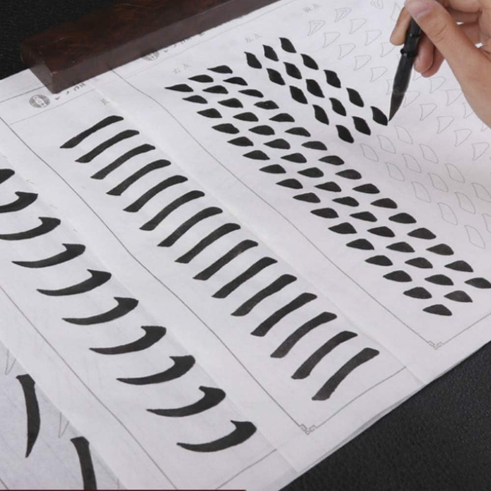 No Ink Chinese Calligraphy Set,60pcs Copybook Ouyang Xun Liu Gongquan Script Basic Stroke Practice