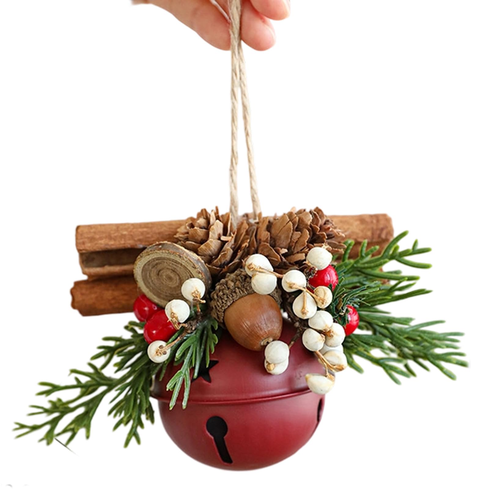 Tsophreniq EnviroNmental Christmas Decorations with Bells Antlers Pinecone for Holiday Christmas with Antlers Pinecone