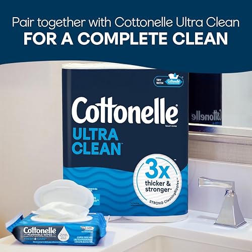 Miniatura 15 de Cottonelle Toallitas húmedas de FreshFeel Flushable para adultos y niños, 8 paquetes de flip-top, 42 toallitas por paquete (336 toallitas total)