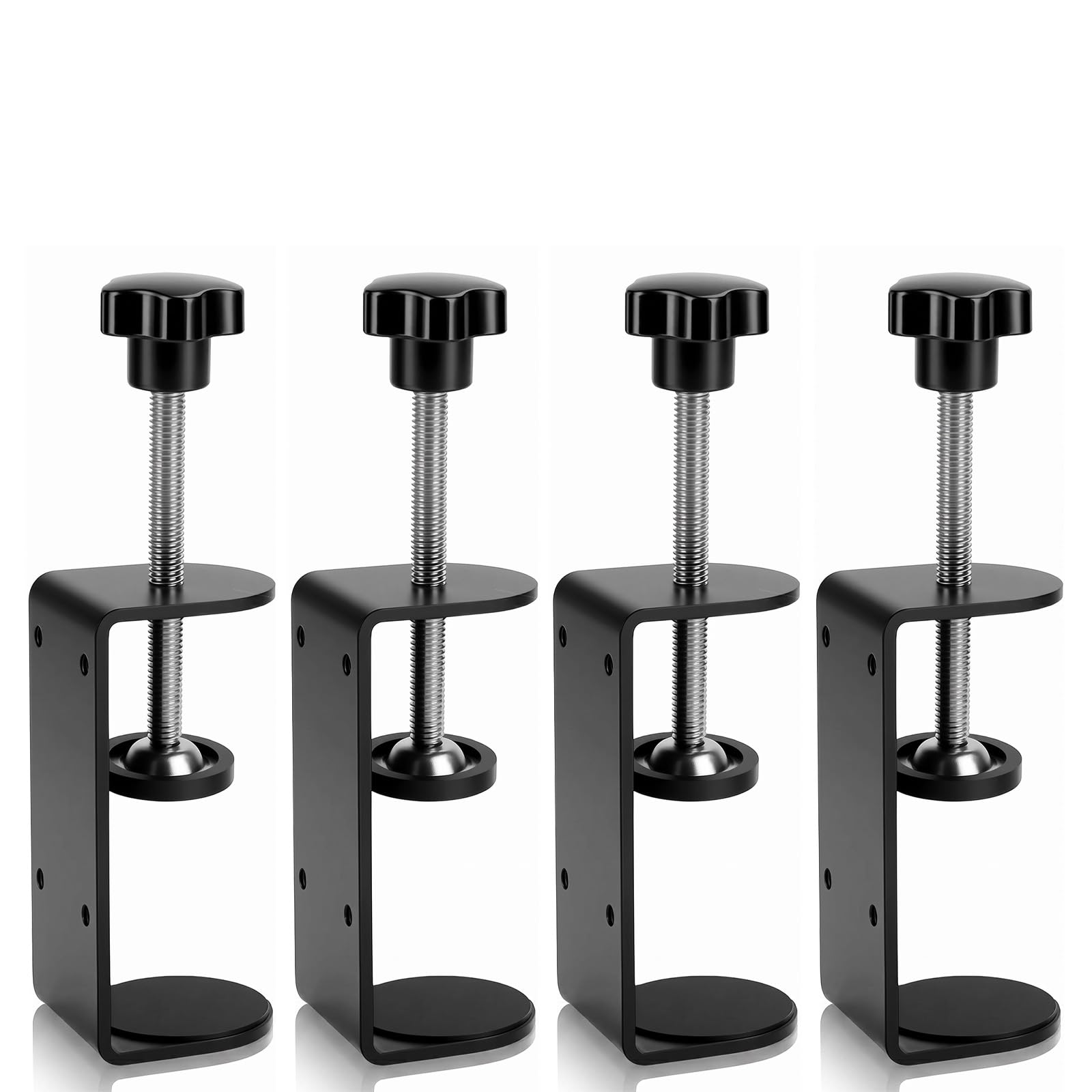 3 inch C-Clamp with Four Small Holes in the back, 4-Pack Adjustable Desk C Clamps for Range 0.39"~3.25", Versatile Clamp for Brake, Parts Assembly, Fastening, Welding, Woodwork, Metal Work