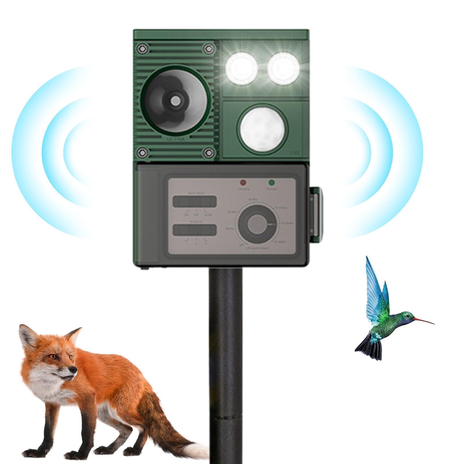 Repellente Solare Per Animali Dispositivo Di Allarme Impermeabile Con | Repellente Per Gatti Ad Energia Solare Per Uso Esterno Per Prato Frutteto Giardino E Cortile