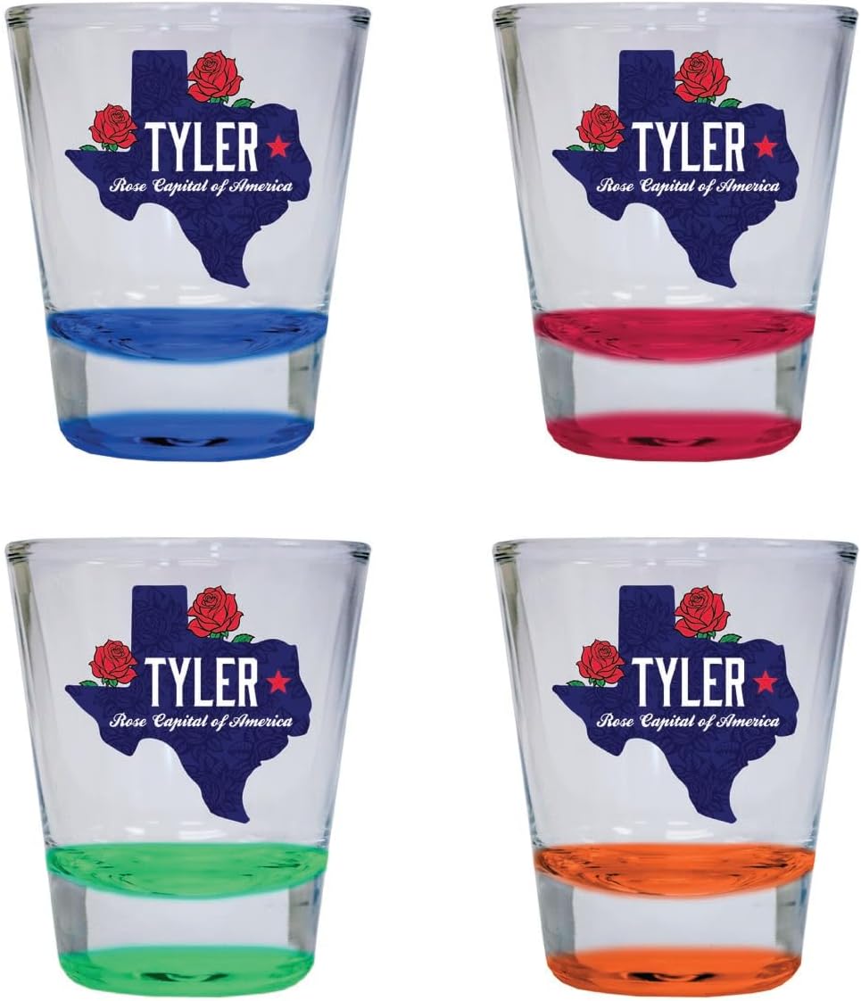 Pack de 4 Vasos Shot de 2 oz Diseño Souvenir Tyler Texas