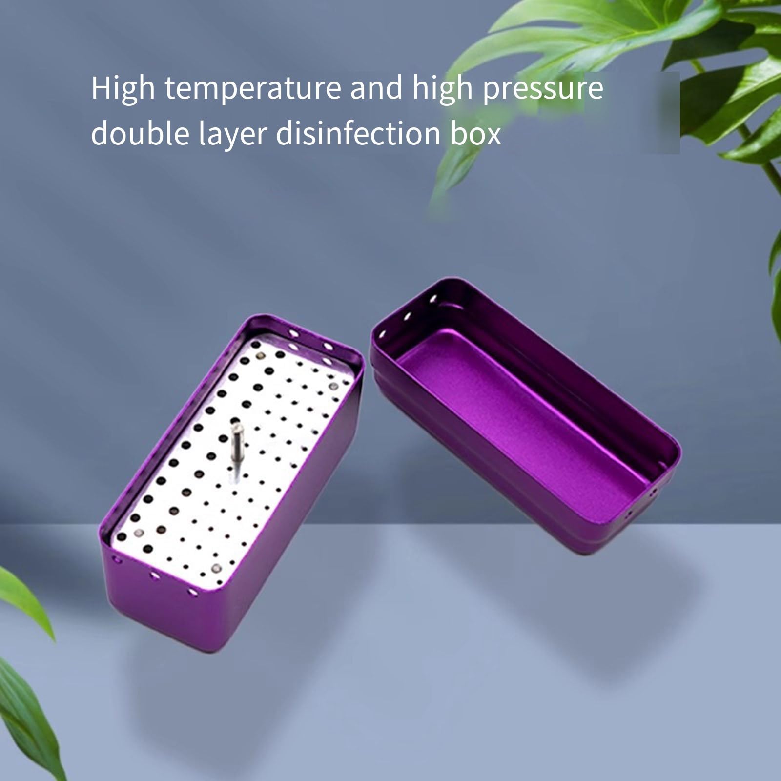 Boîte de rangement pour fraises dentaires en alliage d'aluminium 72 trous adaptée pour la gestion de l'hygiène dentaire