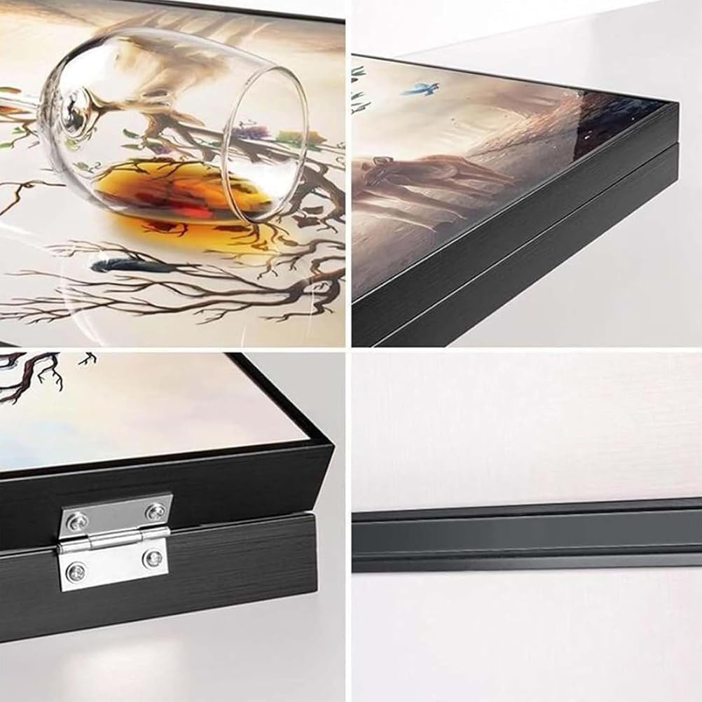 Funda decorativa abatible para panel eléctrico, oculta la caja de fusibles con diseño de marco de fotos, ideal para mejorar el interior del hogar