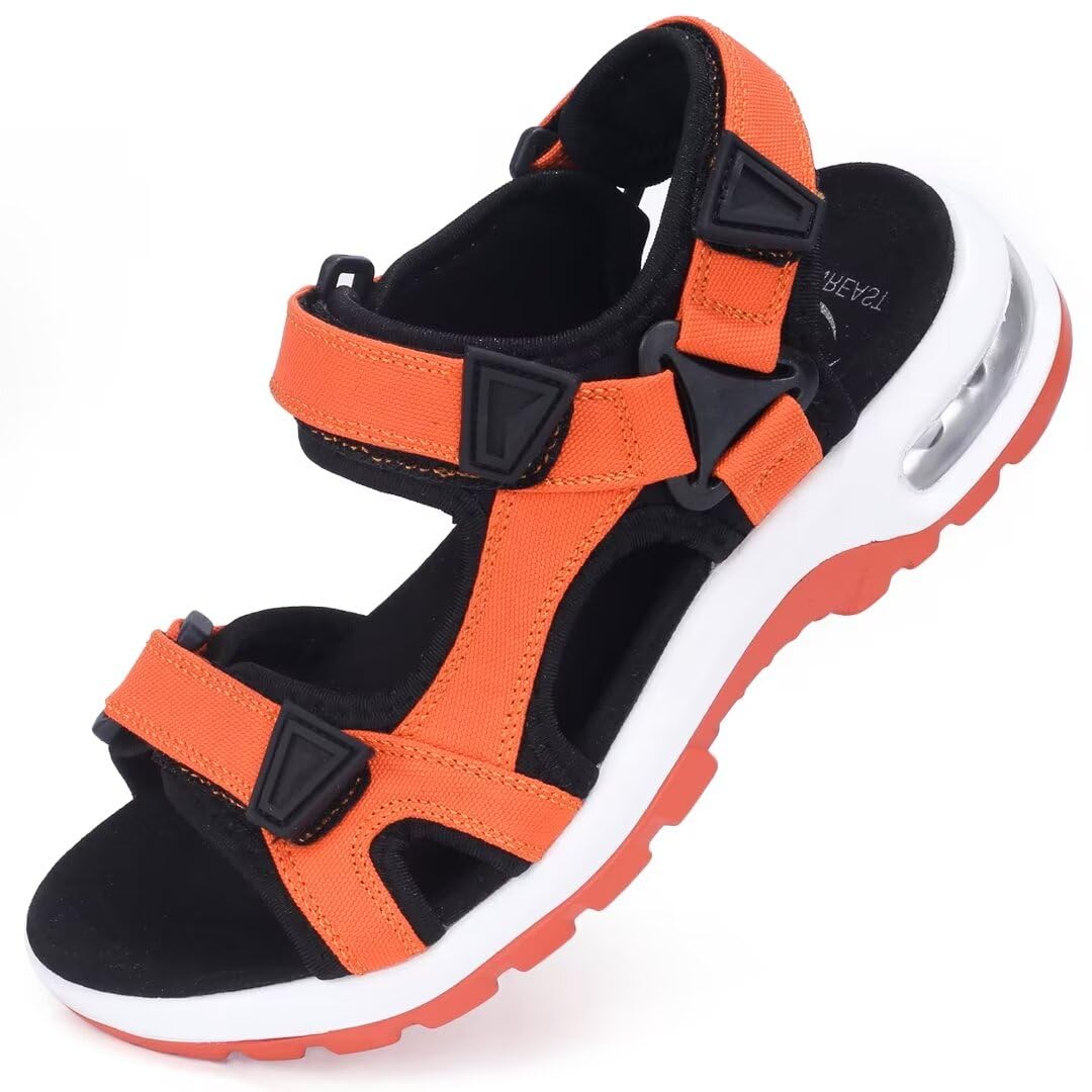 visionreast Mens Athletic Sandals Open Toe Hiking Outdoor Non-slip Sandals Air Cushion Sport Casual Beach Sandals