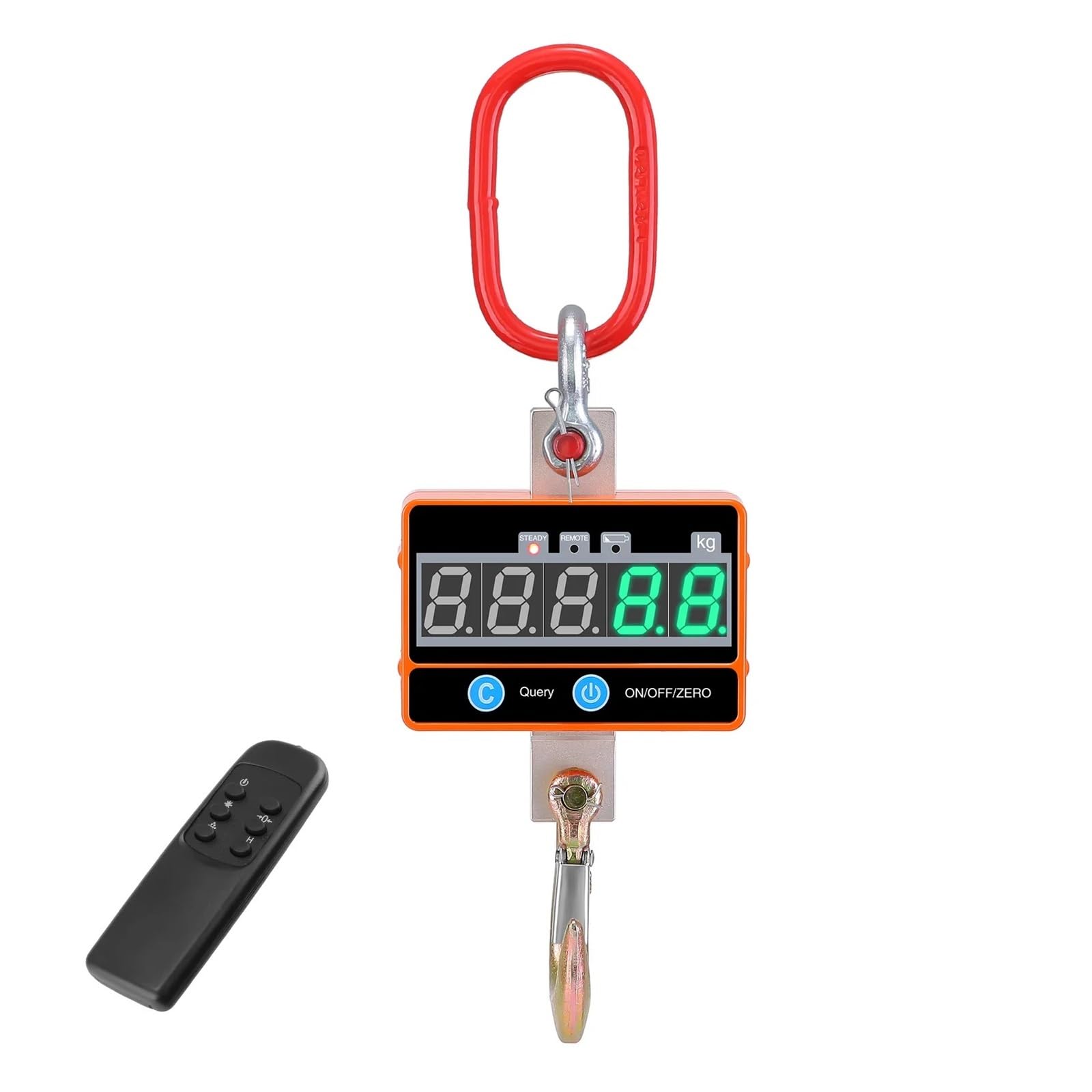 Bilancia for gru digitale in alluminio da 2T, 2000 kg/4000 libbre, bilancia sospesa compatta e resistente, tipo OCS-SA, display a LED con telecomando