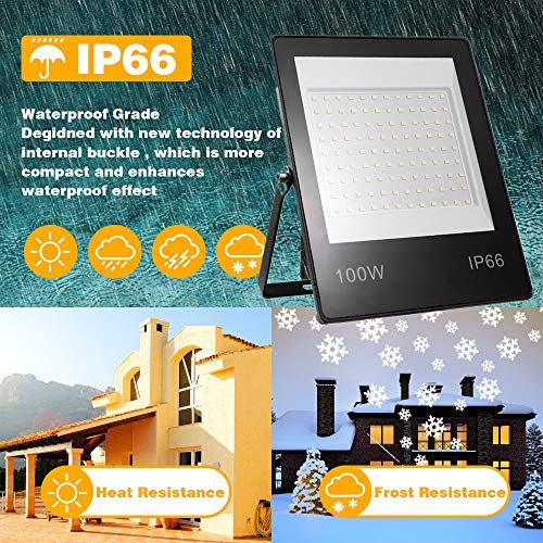 Yinet-EU Faretto LED da Esterno 100W 10000LM