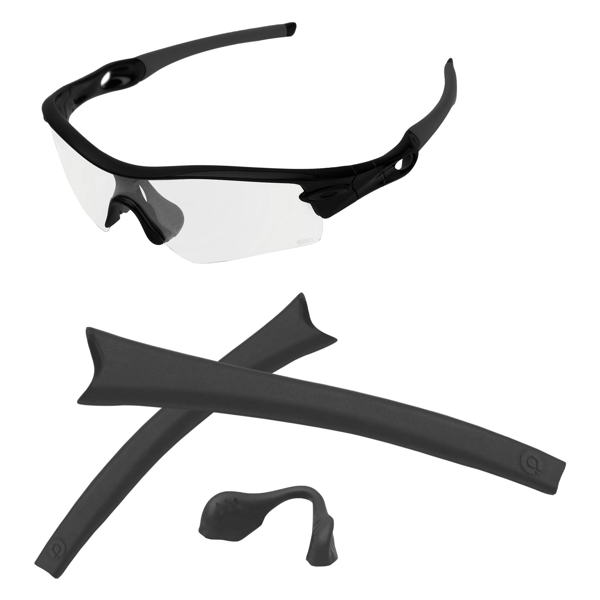 AOZAN Replacement Sock Kits Compatible with Oakley Radar Path/Pitch/Range/Edge Sunglasses - Black