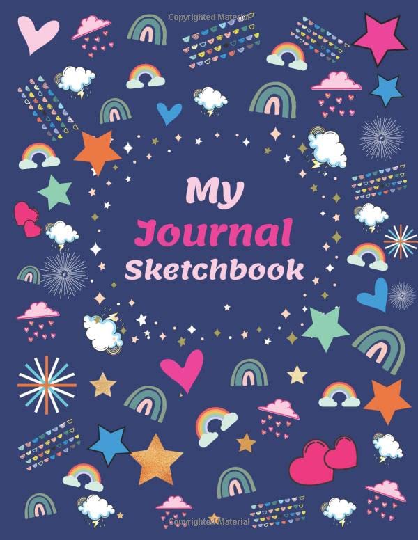 My Journal Sketchbook: Journal and Notebook for Girls Perfectly Size 8.5"x 11" With Lined and Blank Pages
