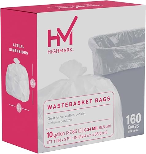Miniatura 6 de Highmark Bolsas de basura, 10 galones, caja de 160, DP00504