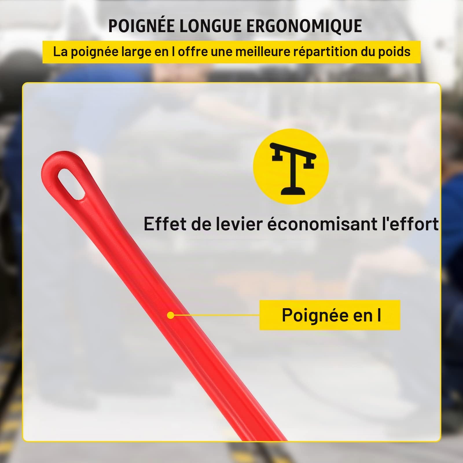 VEVOR Clé Serre-tubes en Fonte de 110 cm, Clé à Griffe Mâchoire de 200 mm, Clé à Tuyau de Plomberie Réglable, Robuste, pour Robinet d'Évier, Cuvette de Toilette, Égouttoir, Salle de Bain, Cuisine