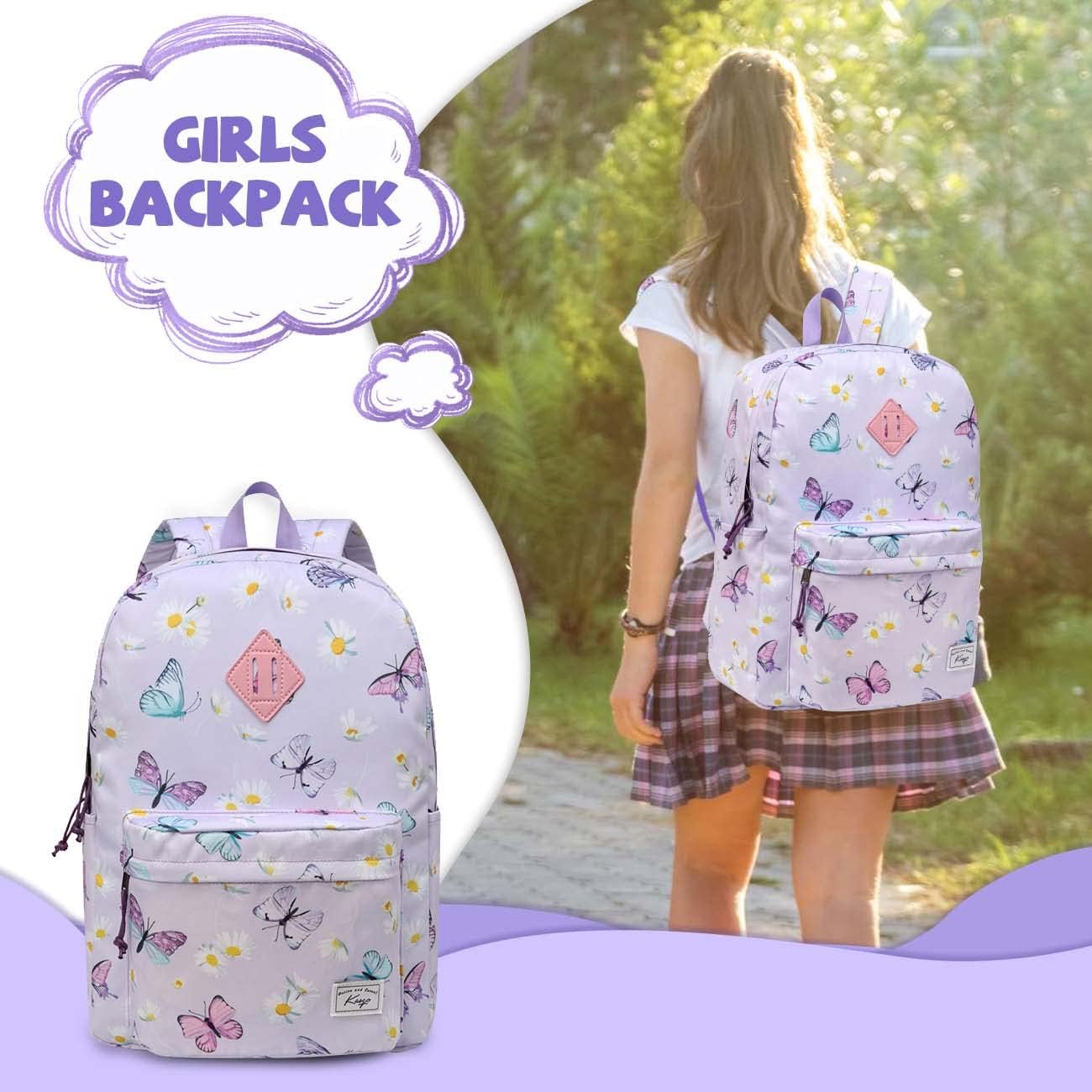 Kasqo Backpack for Women Men,Classic Lightweight Water-Resistant Bookbag for Teen Girls Boys,Travel School Casual Daypack - Image 8