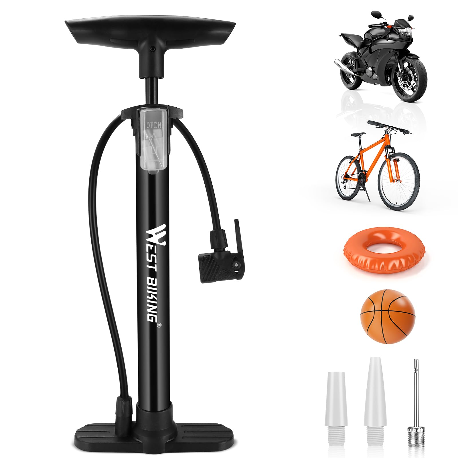CYCLESPEED Fahrrad luftpumpe Alle ventile-Hochleistungs Bicycle Pump mit  160psi/11bar Druck - Fahrradpumpe Kompatibel mit Rennrad Mountainbike und  E-Bike -Mini Standpumpe Fahrrad : Amazon.de: Sport & Freizeit