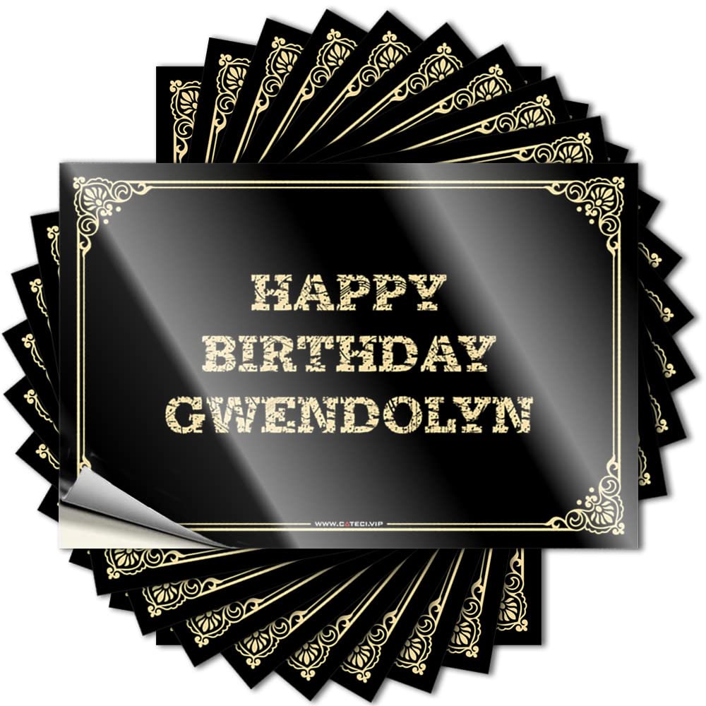 Tattoos Desk Decor for Men Ideas Punk Bottle Happy Birthday Gwendolyn - Scratch Resistant Stickers(8X12CM)
