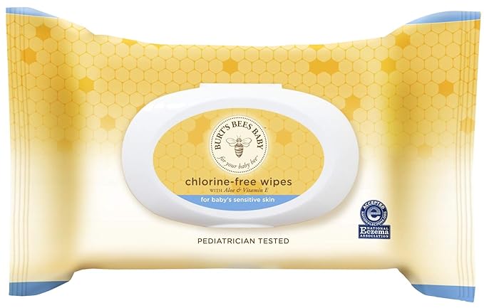 Burts Bees Baby Bee Chlorine-Free Wipes (72 Sheets)