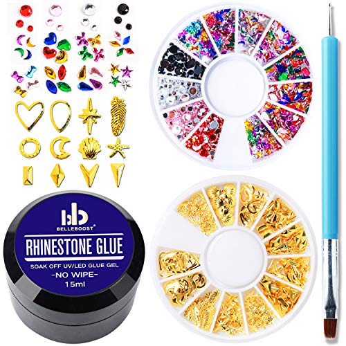 Nail Art 15ml No Wipe Rhinestones Glue Gel Adhesive Resin Gem Stone Jewelry